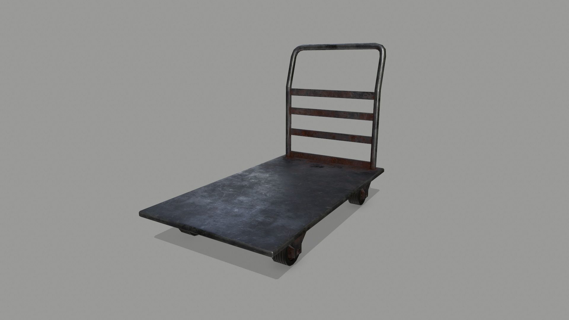 Trolley hand truck Low-poly 3D model_3
