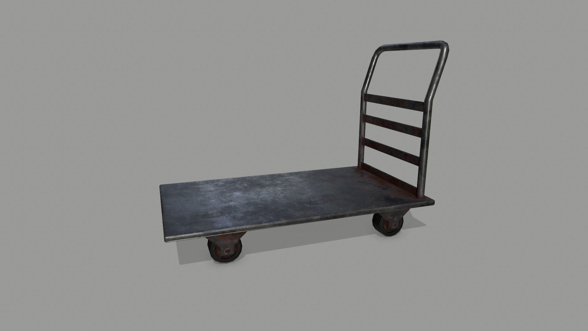 Trolley hand truck Low-poly 3D model_2