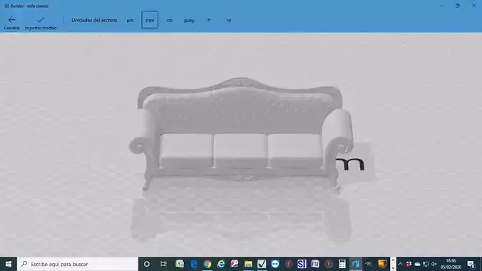 Sofa clasico - classic sofa 3D print model