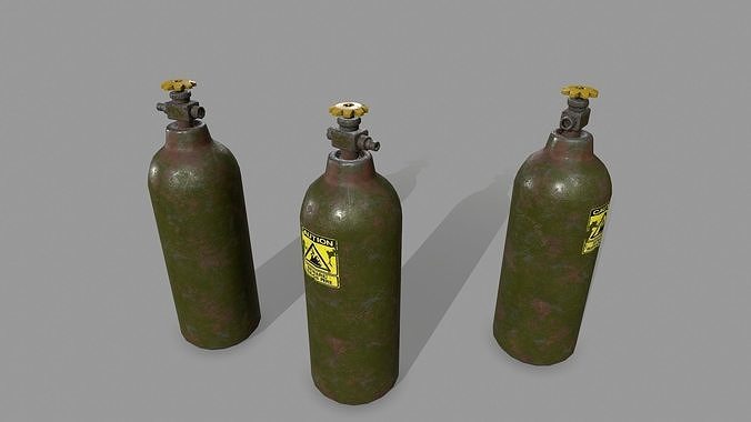  Oxygen Tank Low-poly 3D model