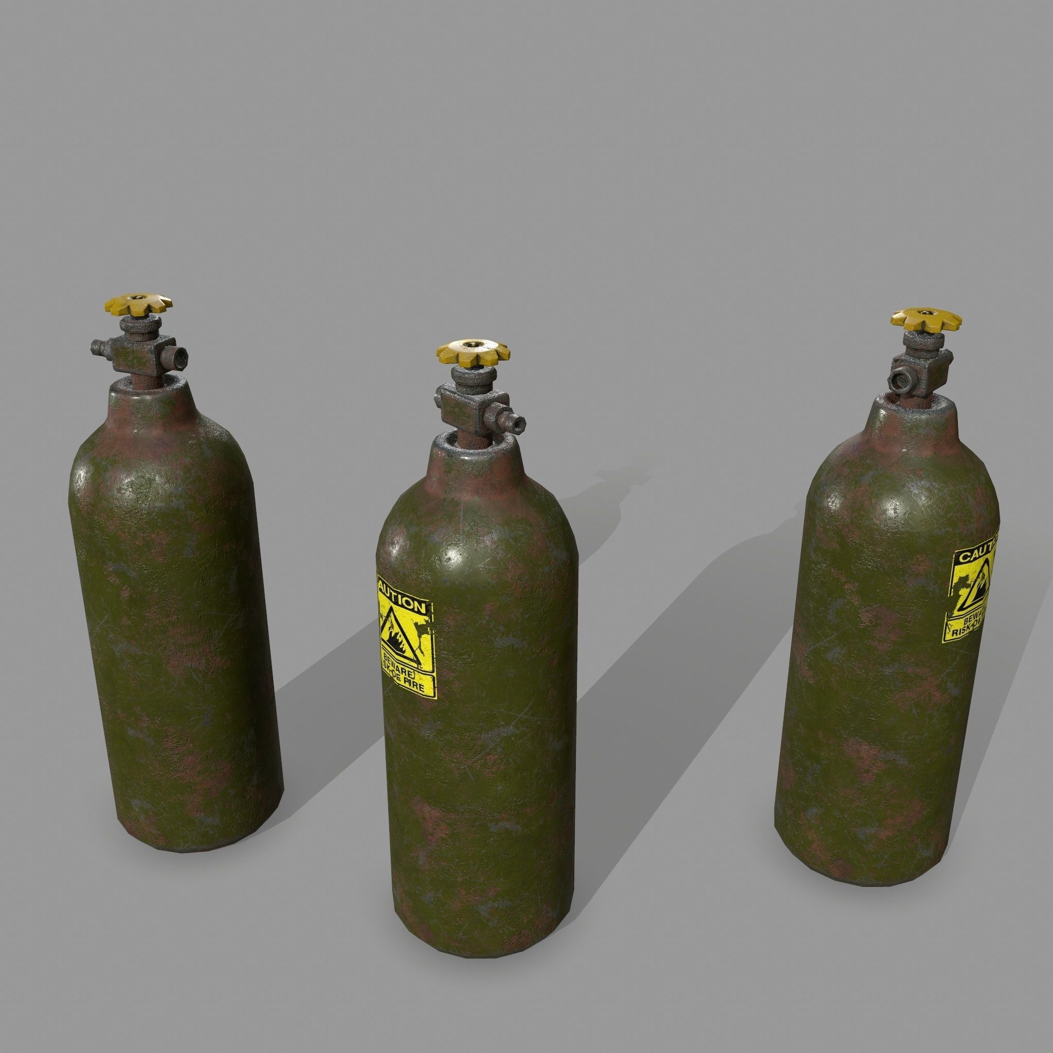  Oxygen Tank Low-poly 3D model_1