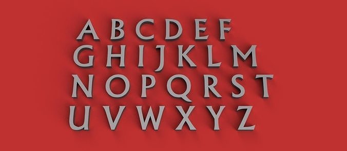 NARK  Font uppercase and lowercase 3D Letters STL FILE 3D print model