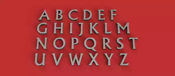 NARK  Font uppercase and lowercase 3D Letters STL FILE