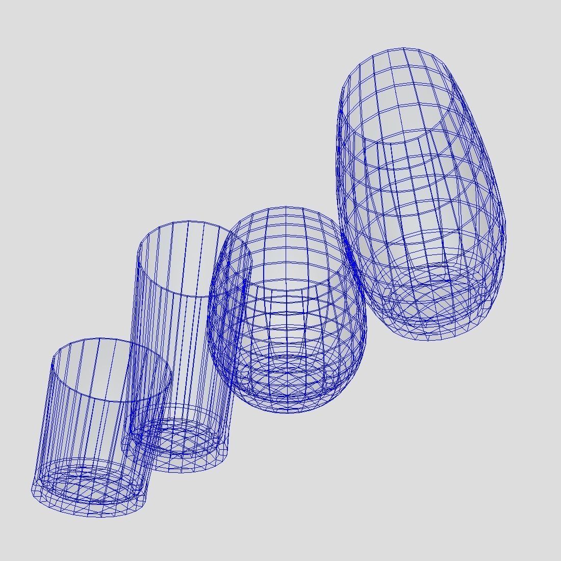 Glass Set 2 of glasses Low-poly 3D model_15