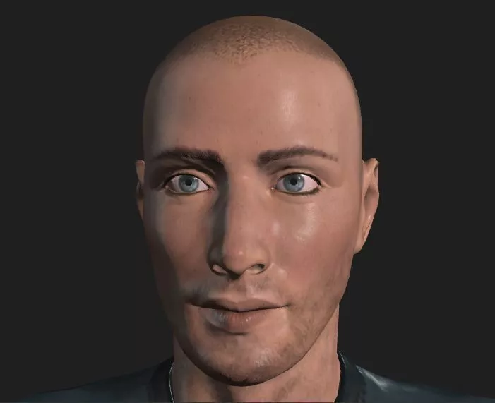 athlet male Free low-poly 3D model