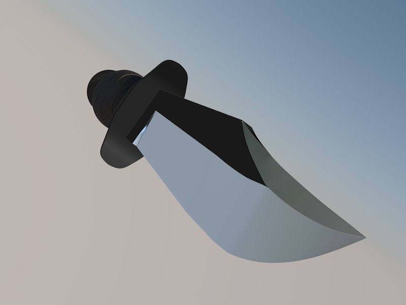 Weapons - Low-poly Army knife Low-poly 3D model_3
