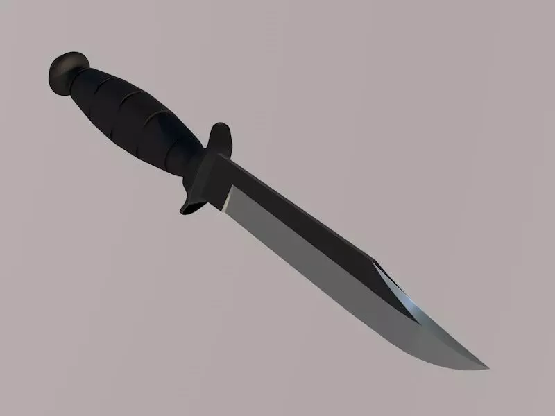 Weapons - Low-poly Army knife Low-poly 3D model_0