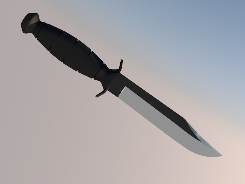 Weapons - Low-poly Army knife Low-poly 3D model_2