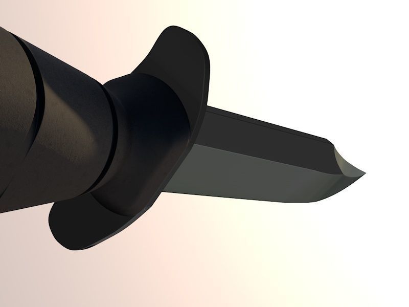 Weapons - Low-poly Army knife Low-poly 3D model_1