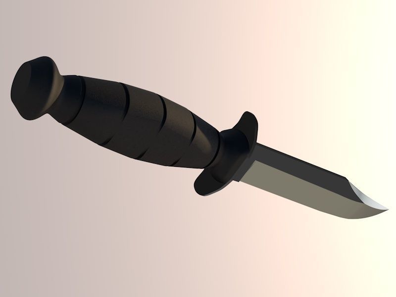Weapons - Low-poly Army knife Low-poly 3D model_5