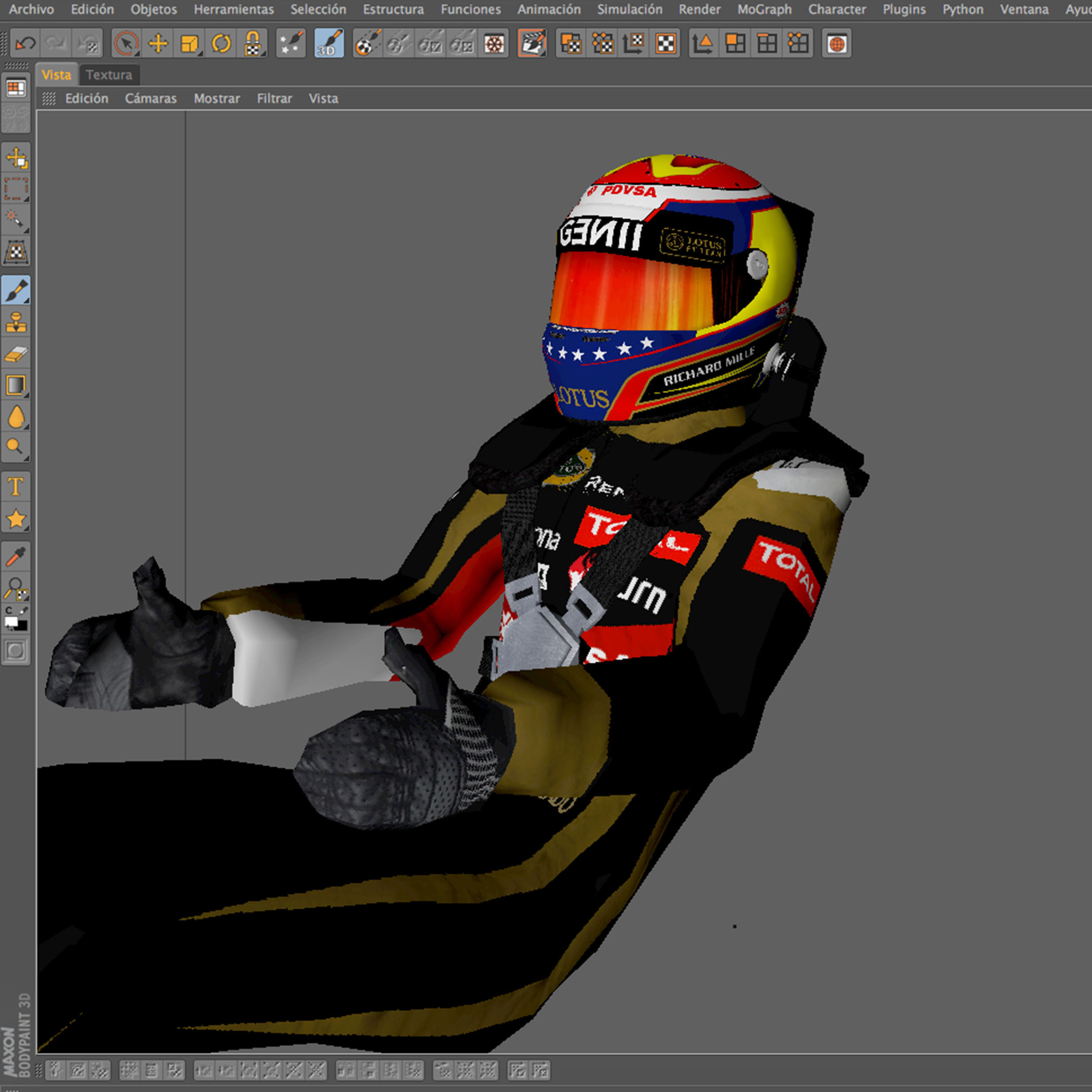 Pastor Maldonado 2015 Low-poly 3D model_10