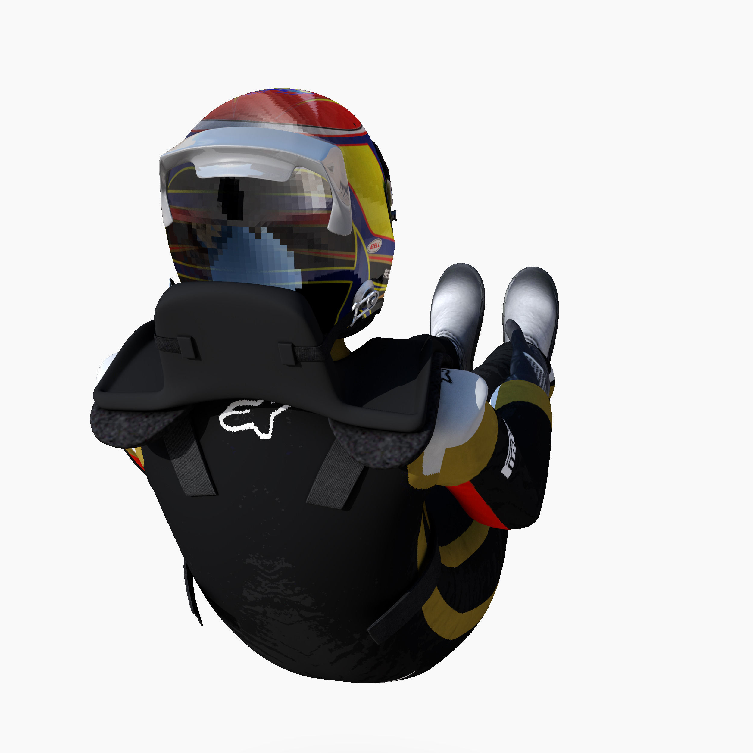 Pastor Maldonado 2015 Low-poly 3D model_6