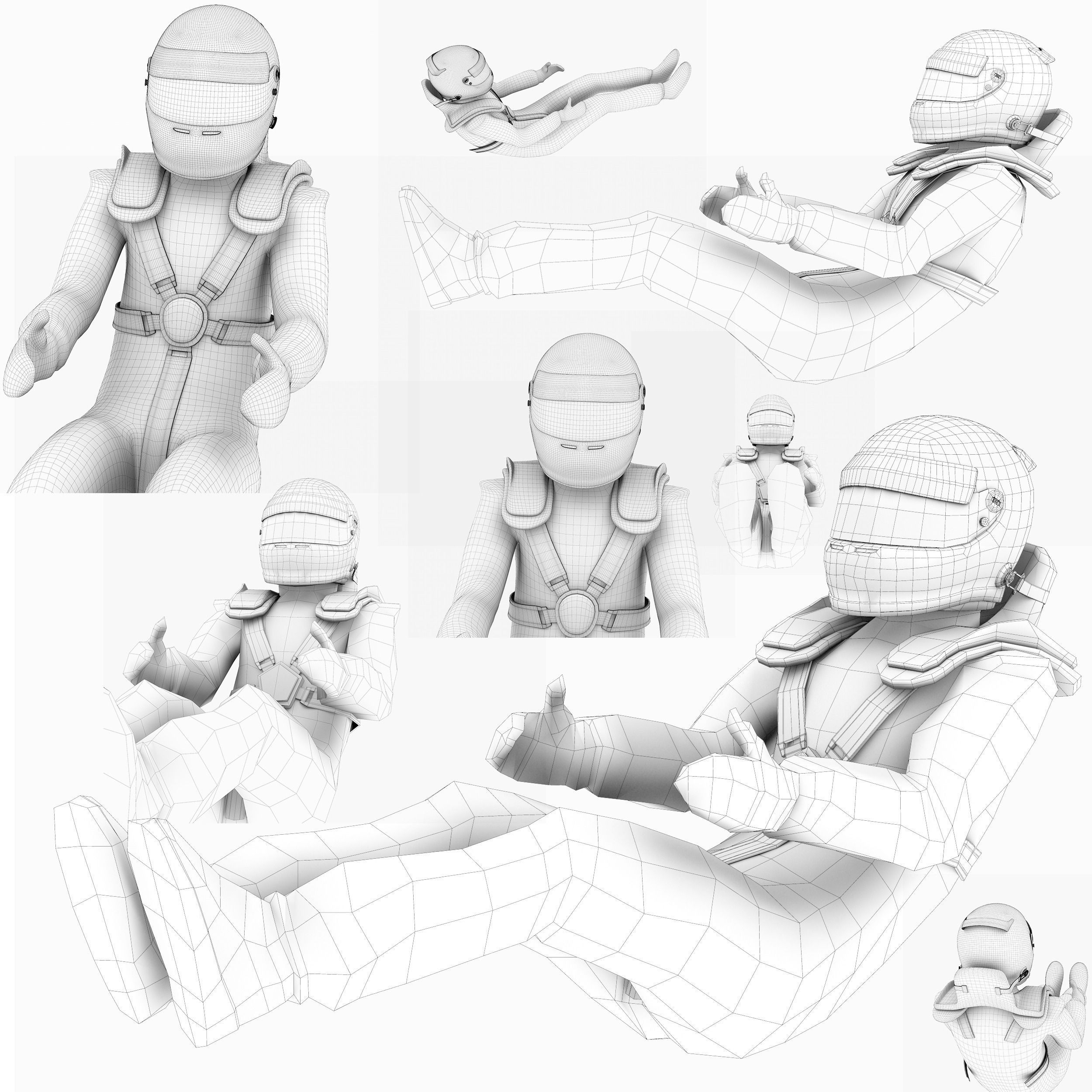 Pastor Maldonado 2015 Low-poly 3D model_5