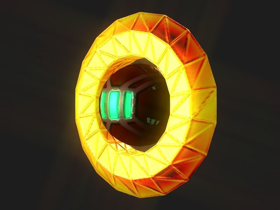Ringed Iron Sun Low-poly 3D model_10