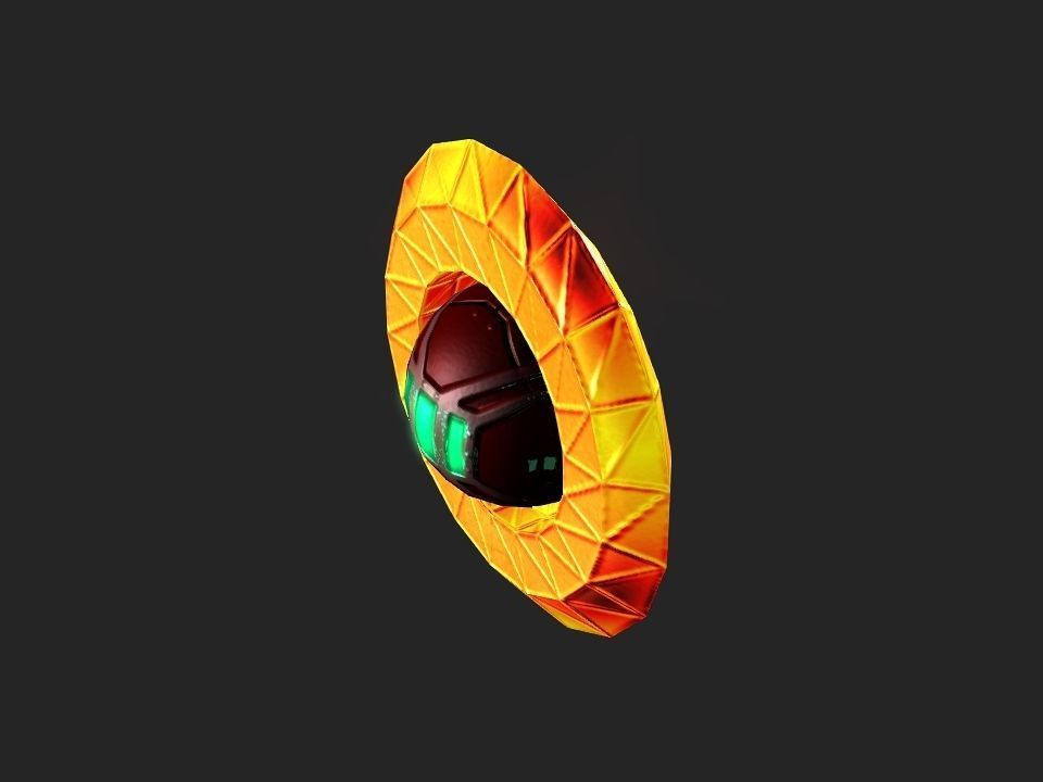 Ringed Iron Sun Low-poly 3D model_25