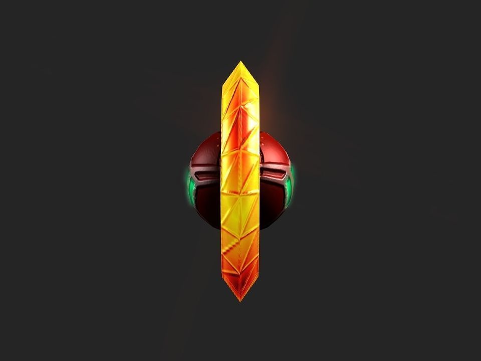 Ringed Iron Sun Low-poly 3D model_24