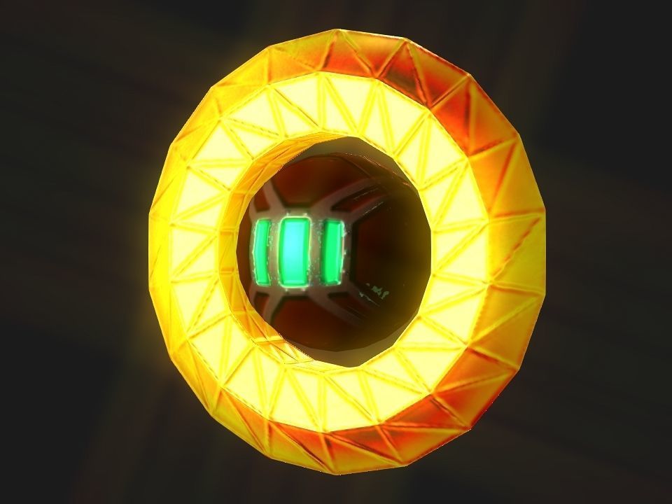Ringed Iron Sun Low-poly 3D model_9