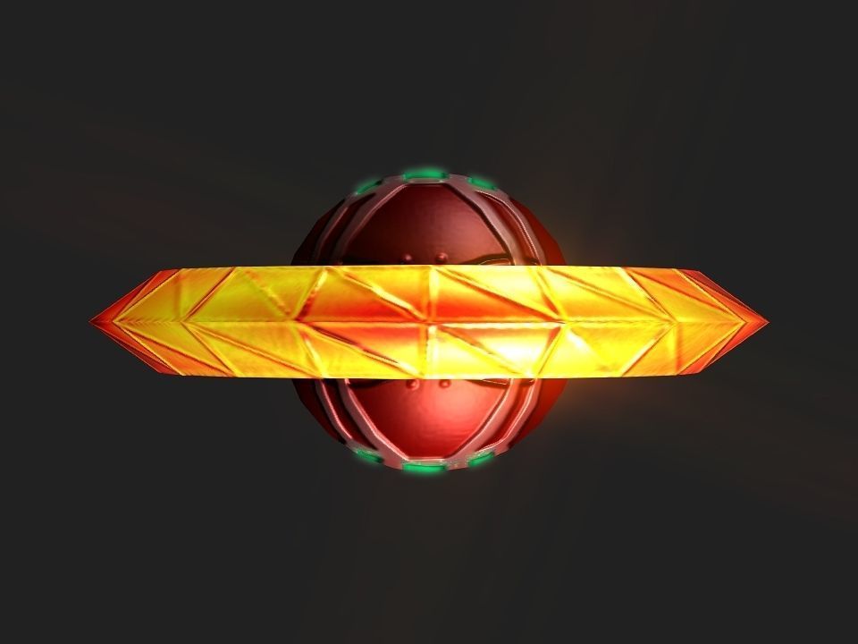 Ringed Iron Sun Low-poly 3D model_21