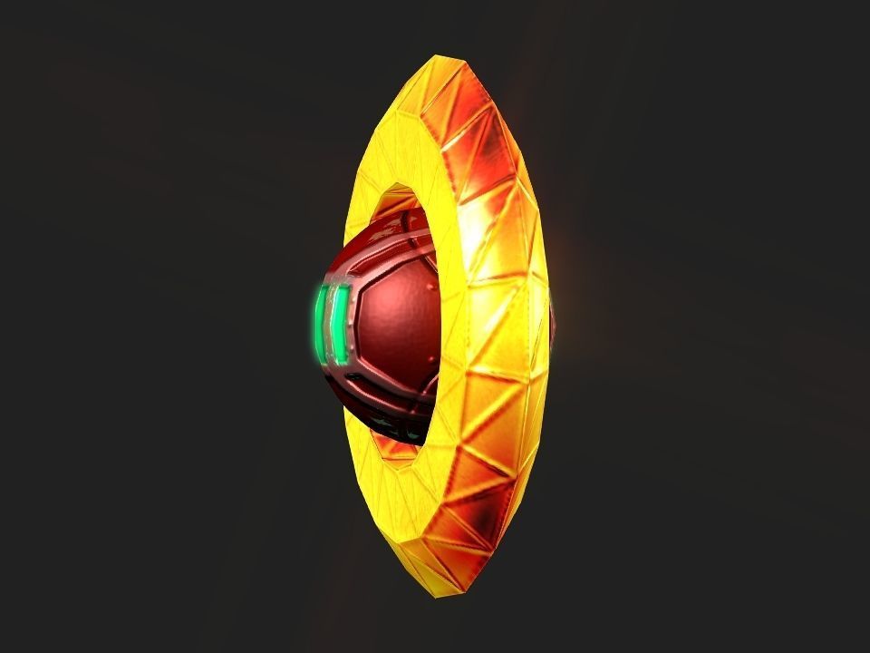 Ringed Iron Sun Low-poly 3D model_33