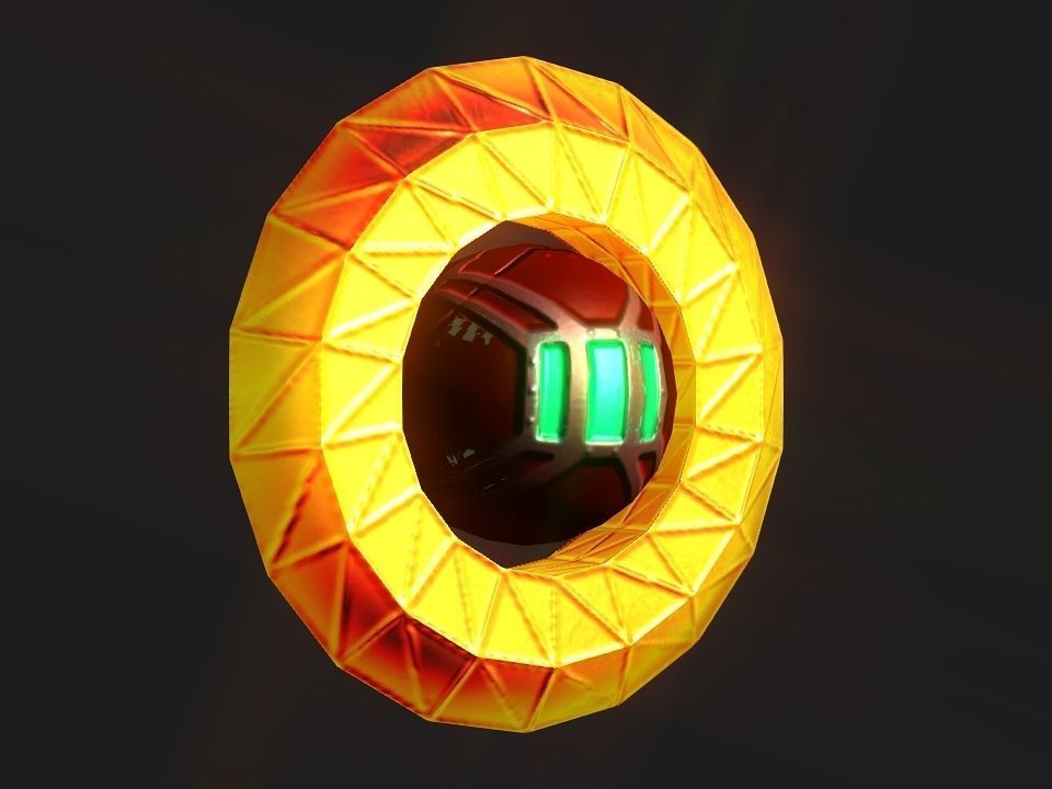 Ringed Iron Sun Low-poly 3D model_19