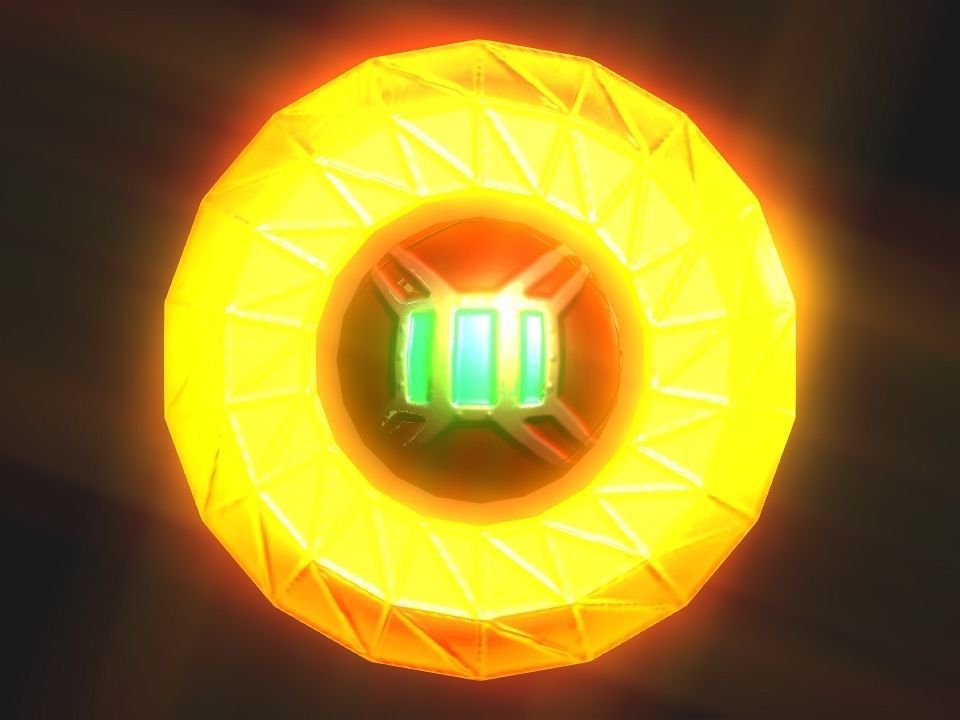 Ringed Iron Sun Low-poly 3D model_1