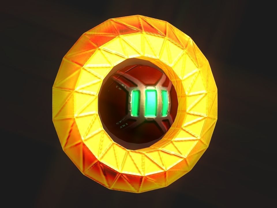 Ringed Iron Sun Low-poly 3D model_20