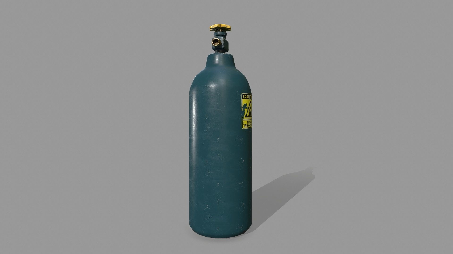 Oxygen Tank Low-poly 3D model_5
