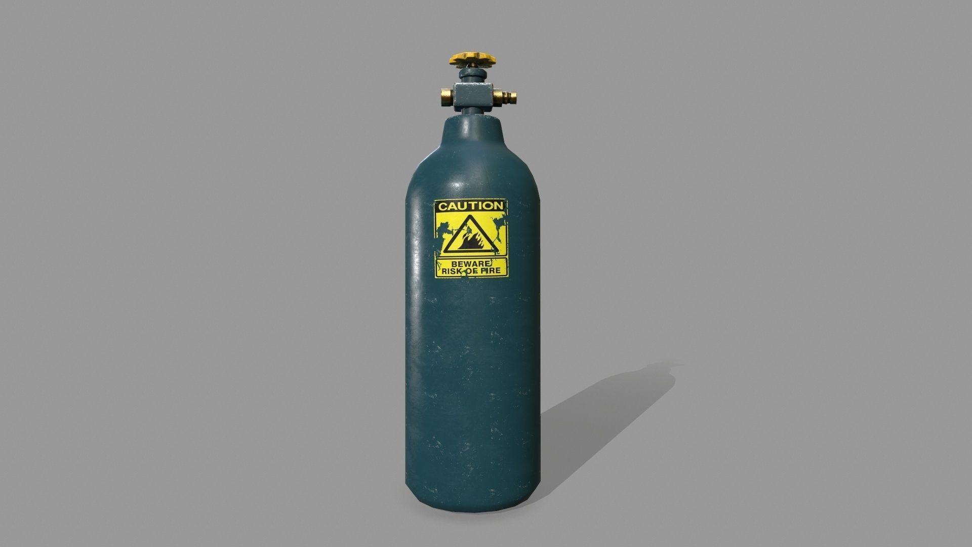 Oxygen Tank Low-poly 3D model_4