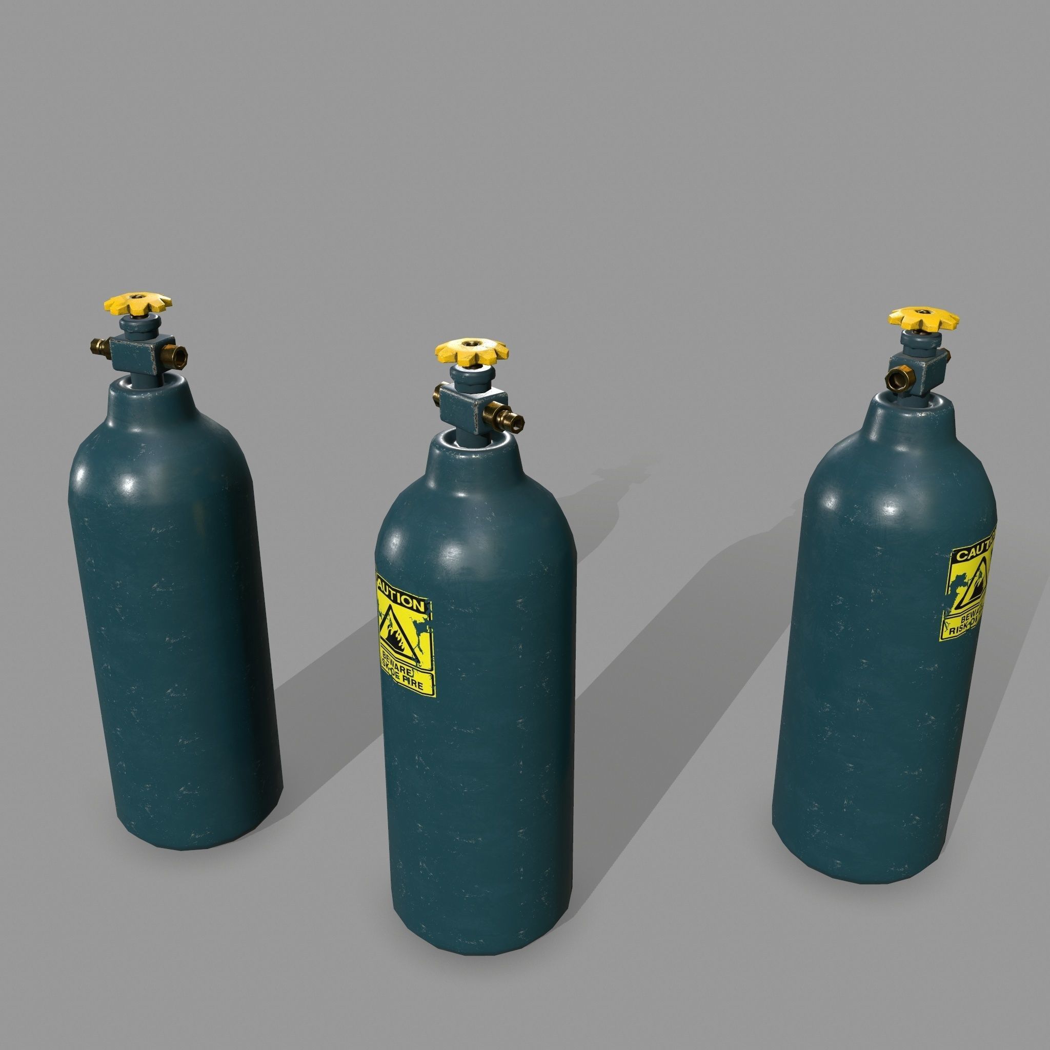 Oxygen Tank Low-poly 3D model_1