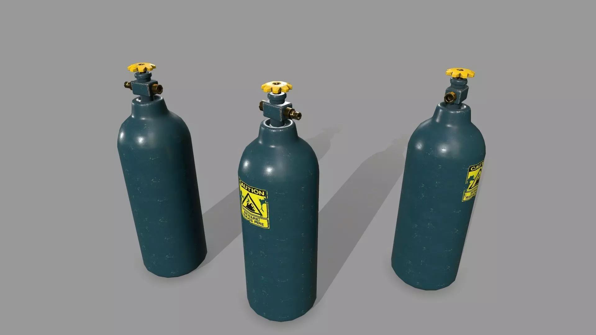 Oxygen Tank Low-poly 3D model_0