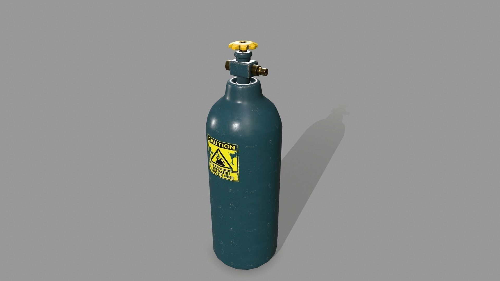 Oxygen Tank Low-poly 3D model_8