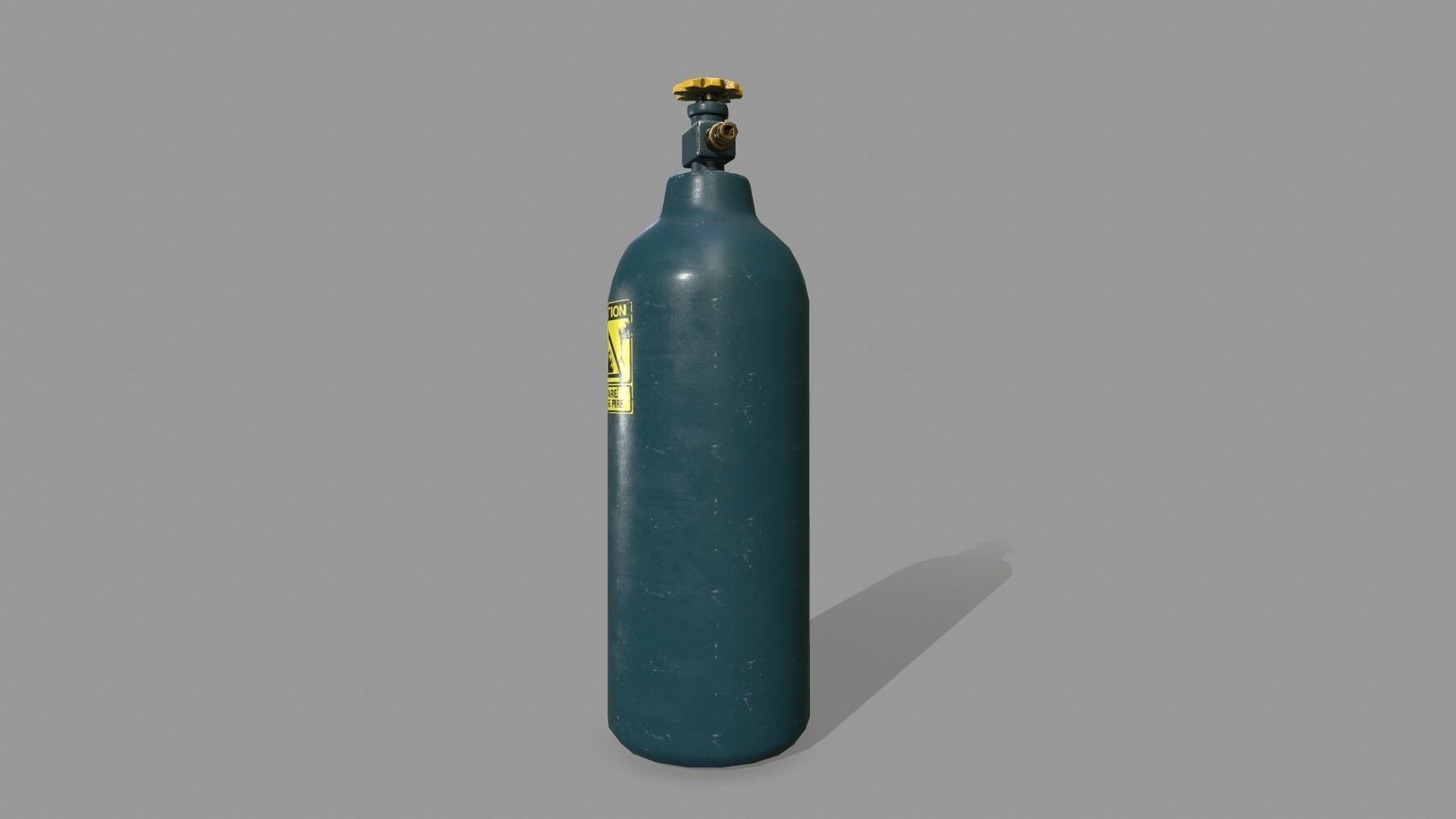 Oxygen Tank Low-poly 3D model_3