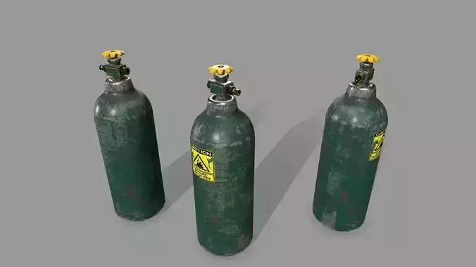 Propane Tank Low-poly 3D model
