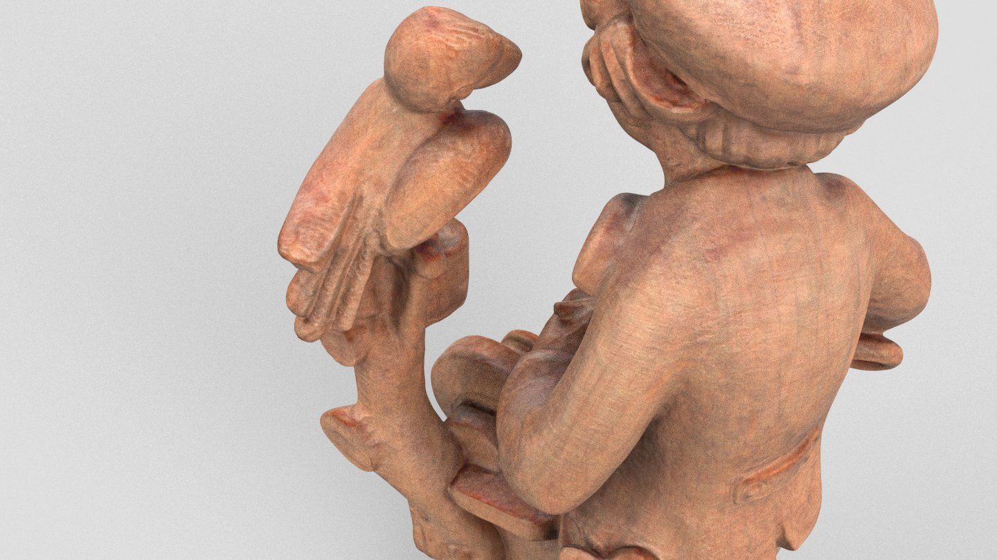 The Kid and his Parrot 3D model_2