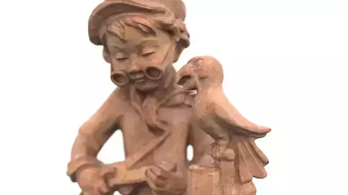 The Kid and his Parrot 3D model