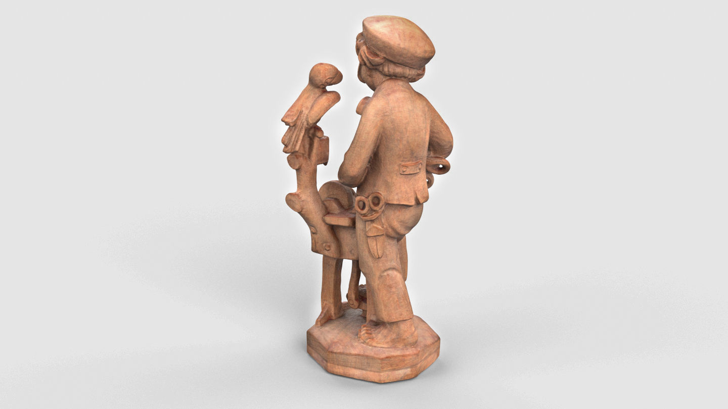 The Kid and his Parrot 3D model_3