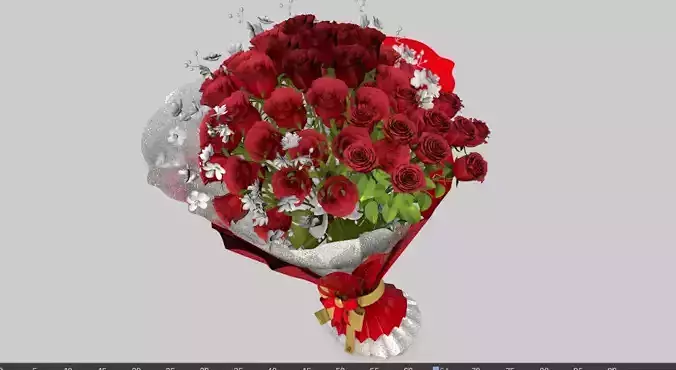 Bouquet of roses  3D model