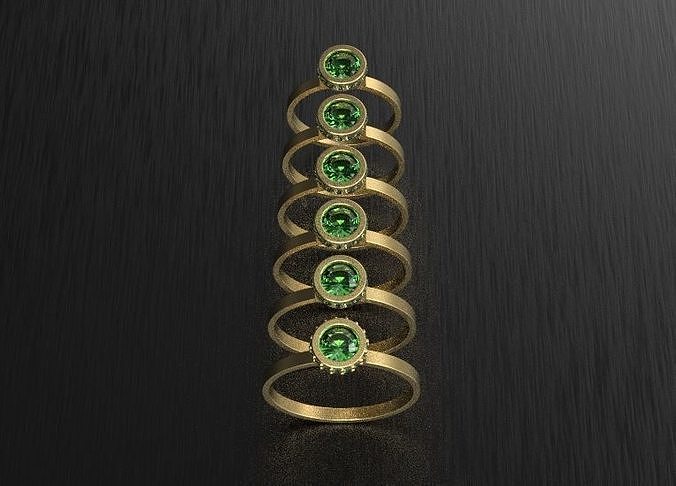 gift golden ring with gem 3D print model ALL SIDE 3D print model