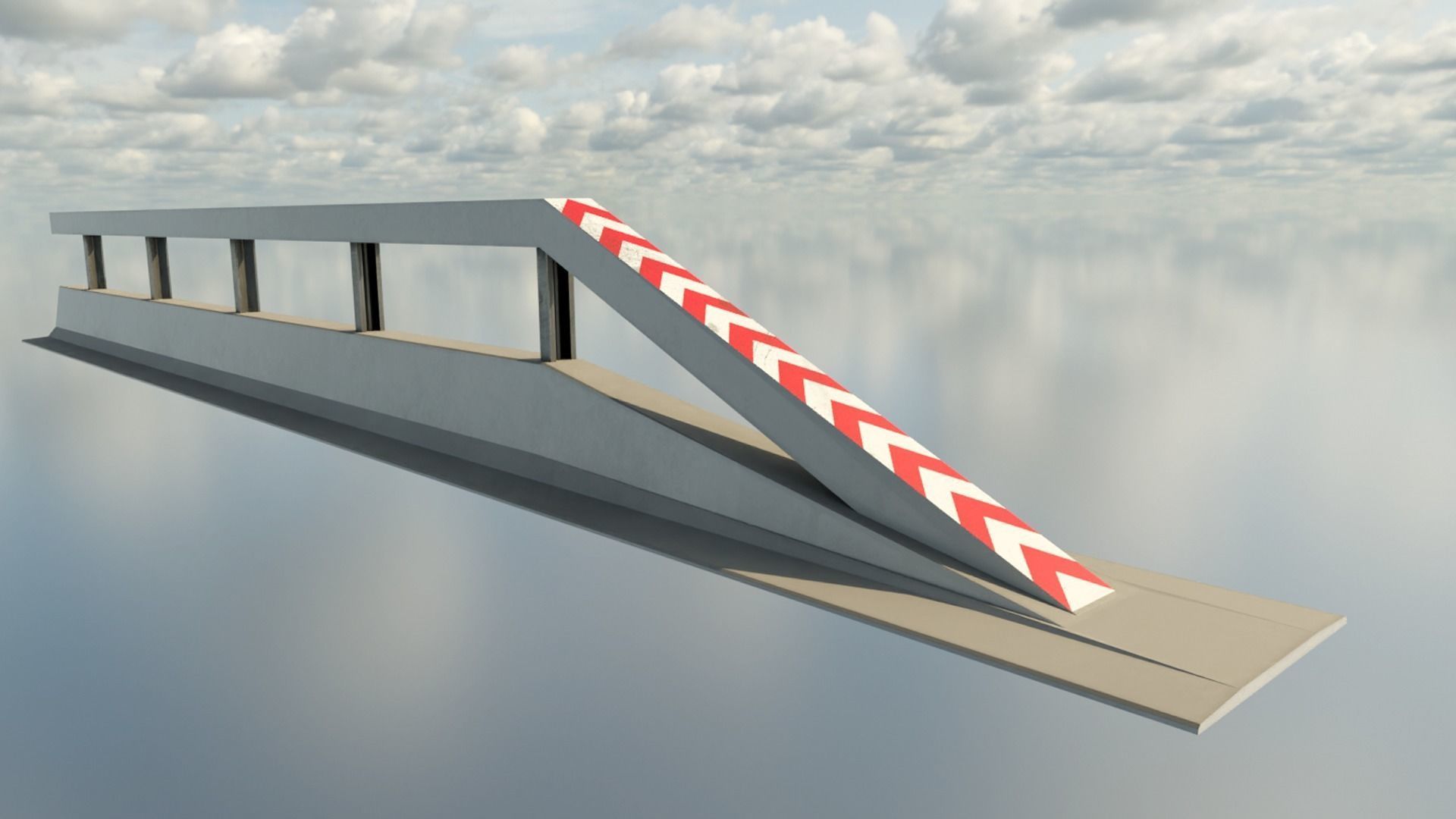 modular Varioguard Barrier Low-poly 3D model_1