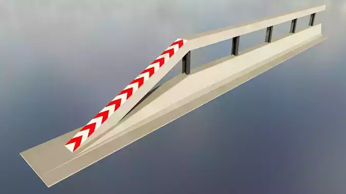 modular Varioguard Barrier Low-poly 3D model