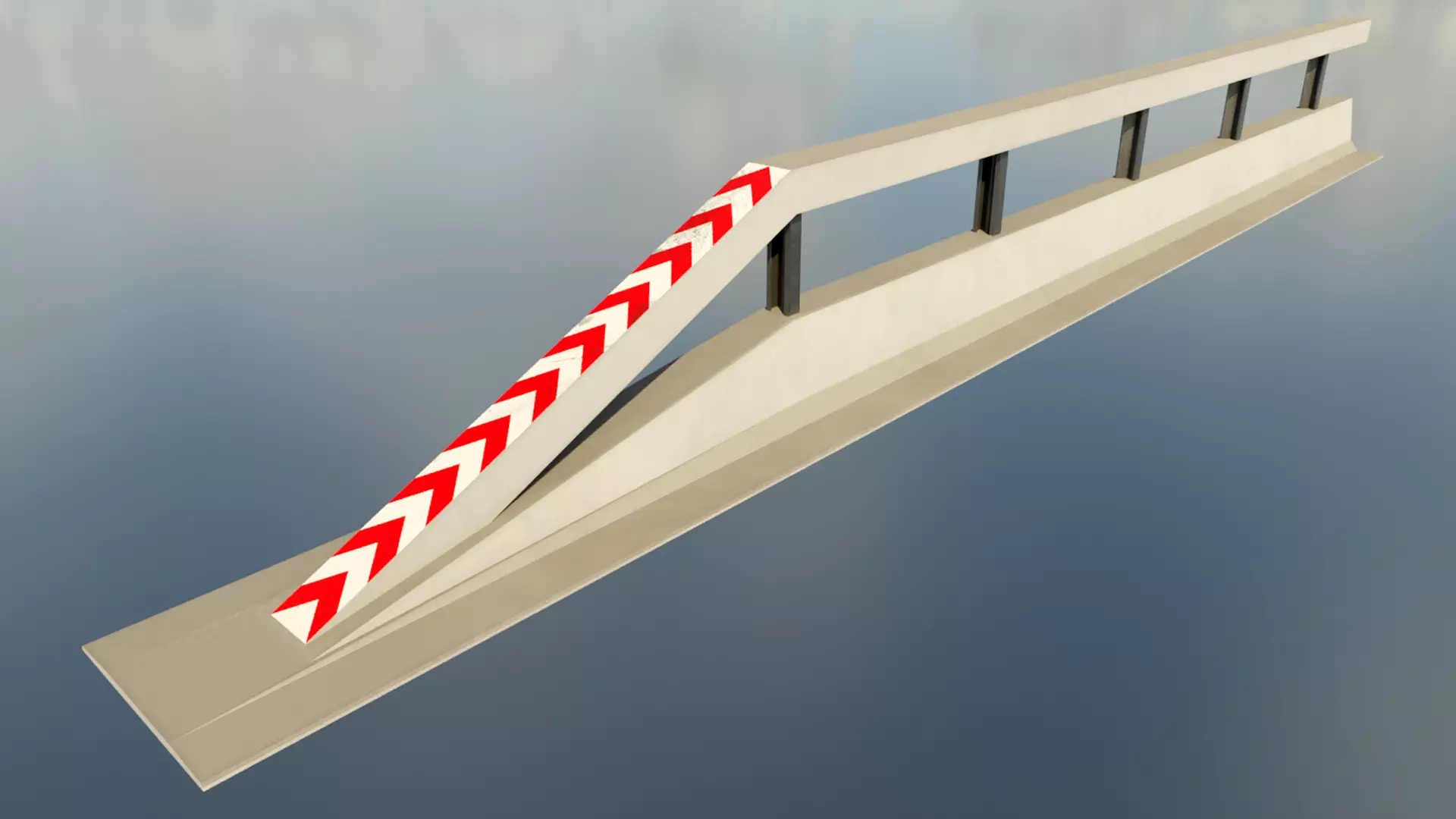 modular Varioguard Barrier Low-poly 3D model_0