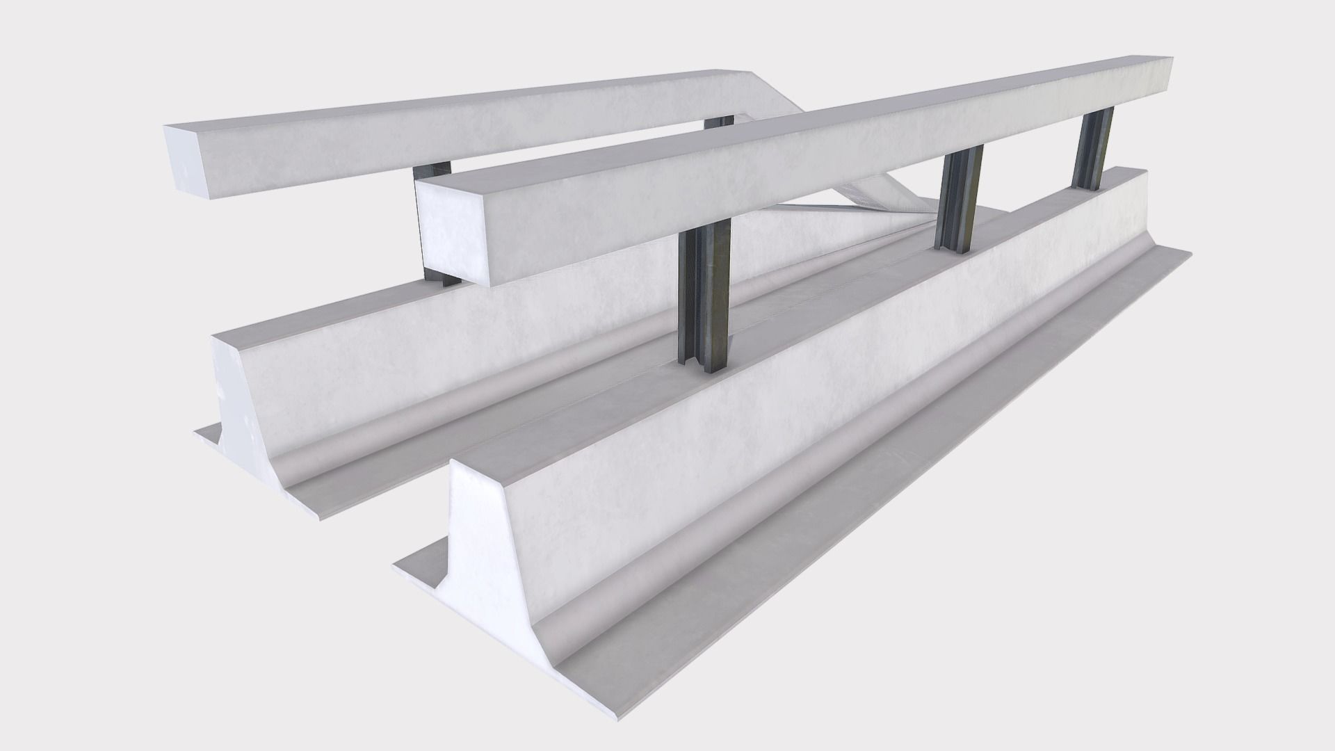 modular Varioguard Barrier Low-poly 3D model_7