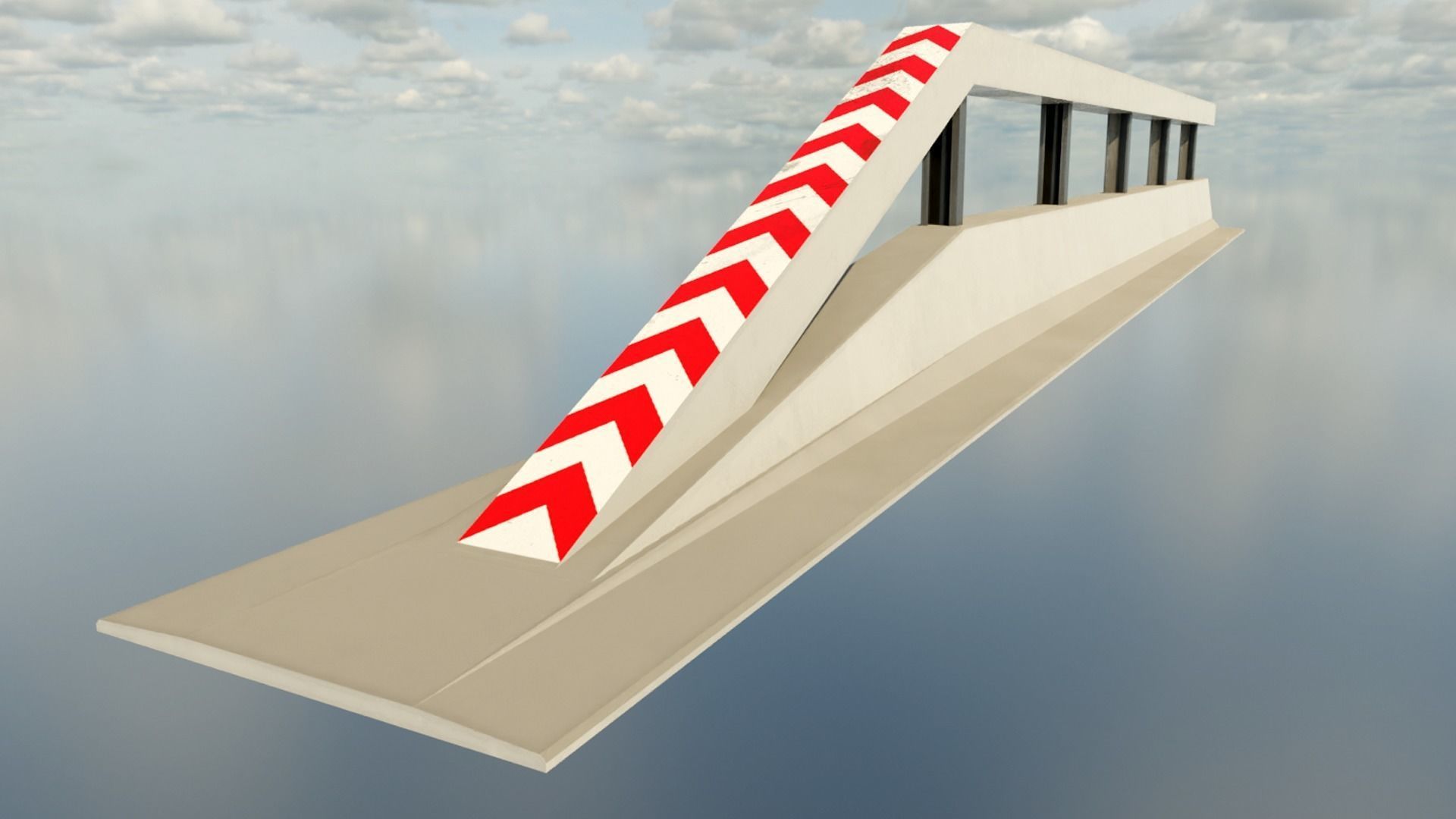 modular Varioguard Barrier Low-poly 3D model_4