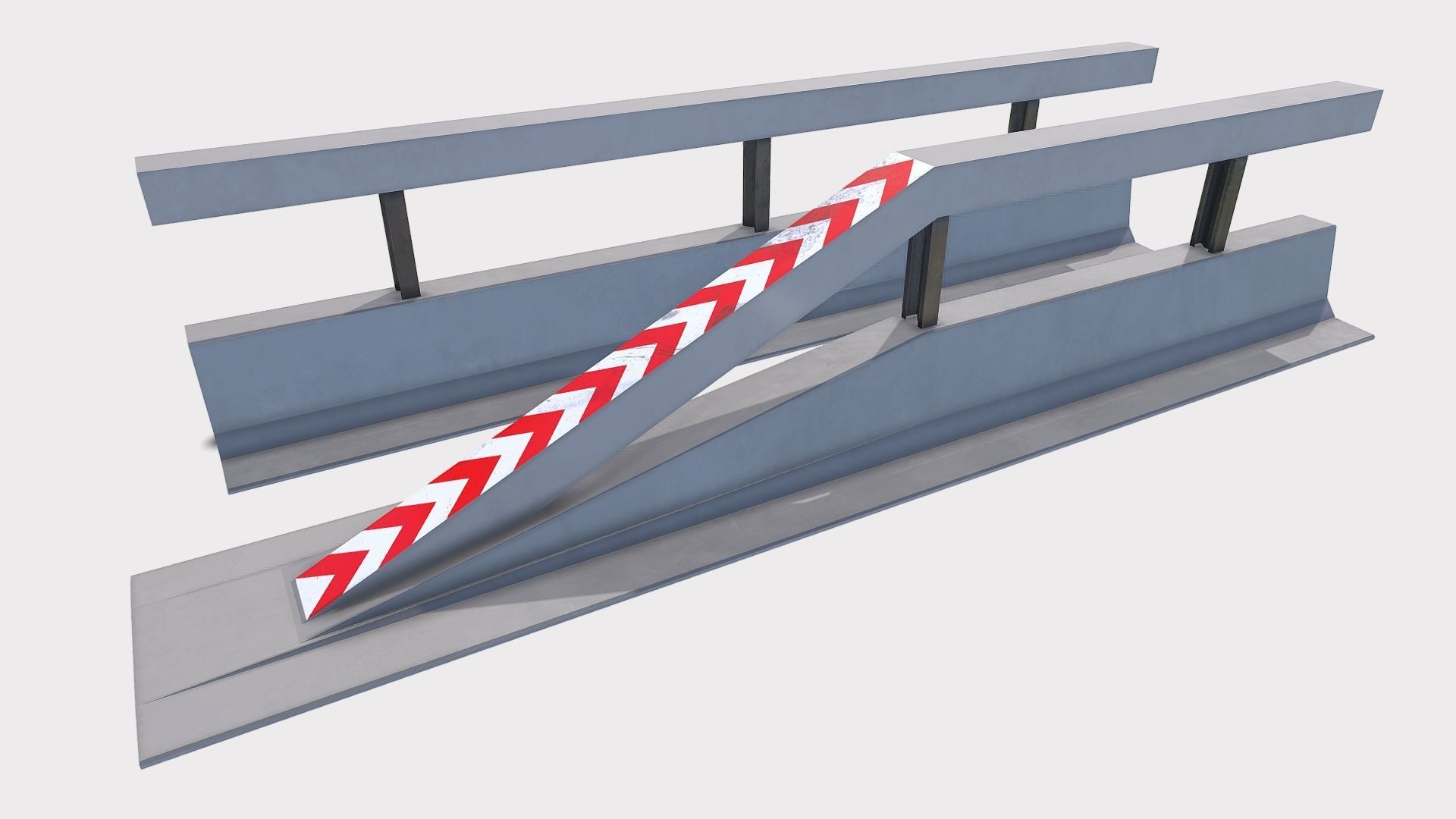 modular Varioguard Barrier Low-poly 3D model_5