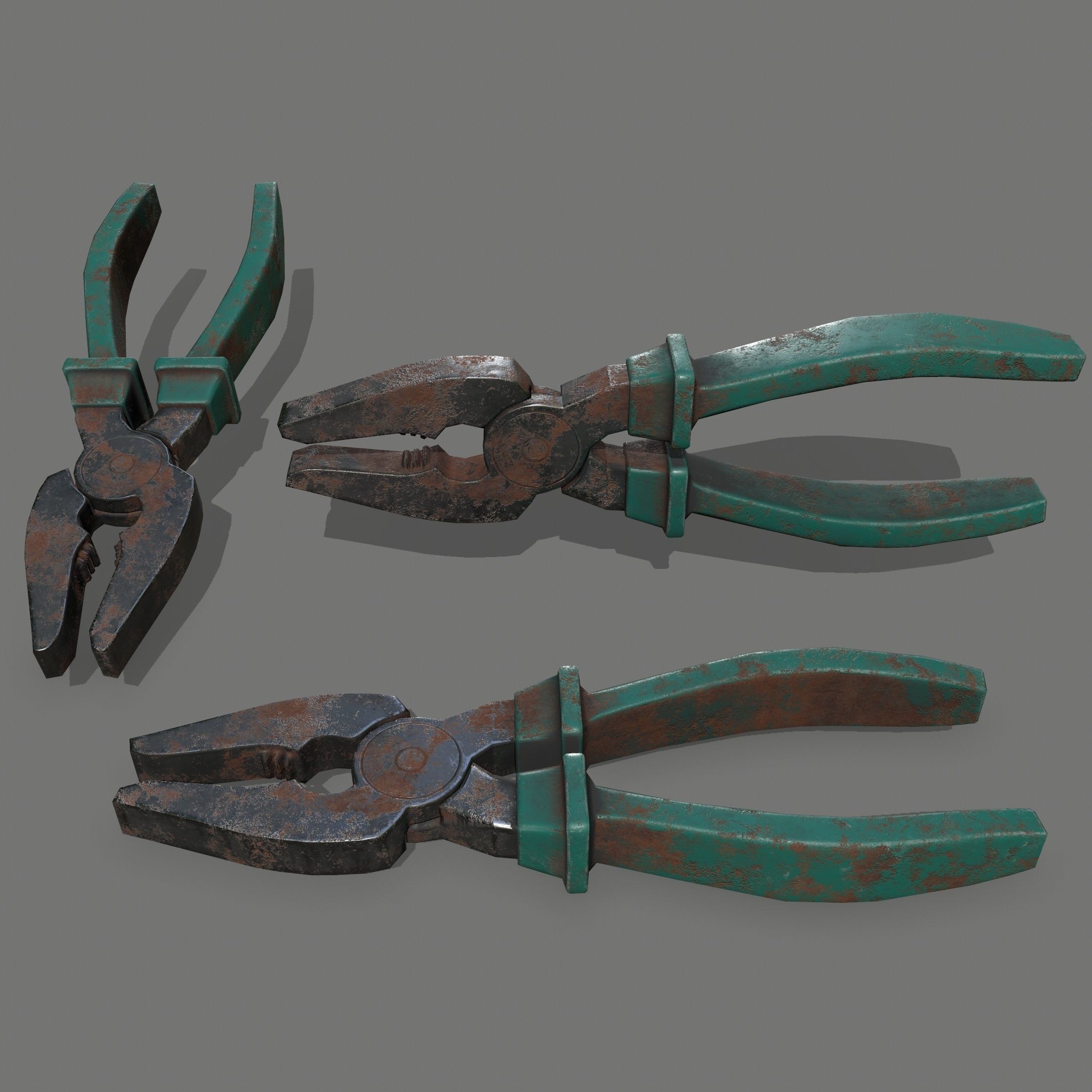 nippers pliers Low-poly 3D model_1