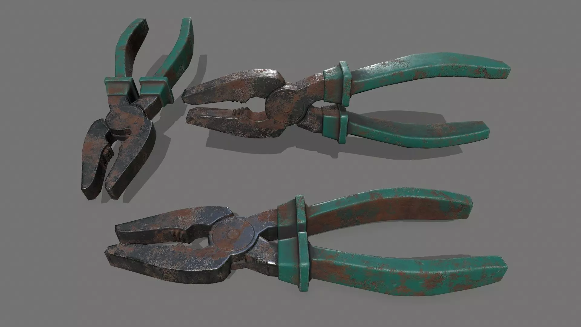 nippers pliers Low-poly 3D model_0