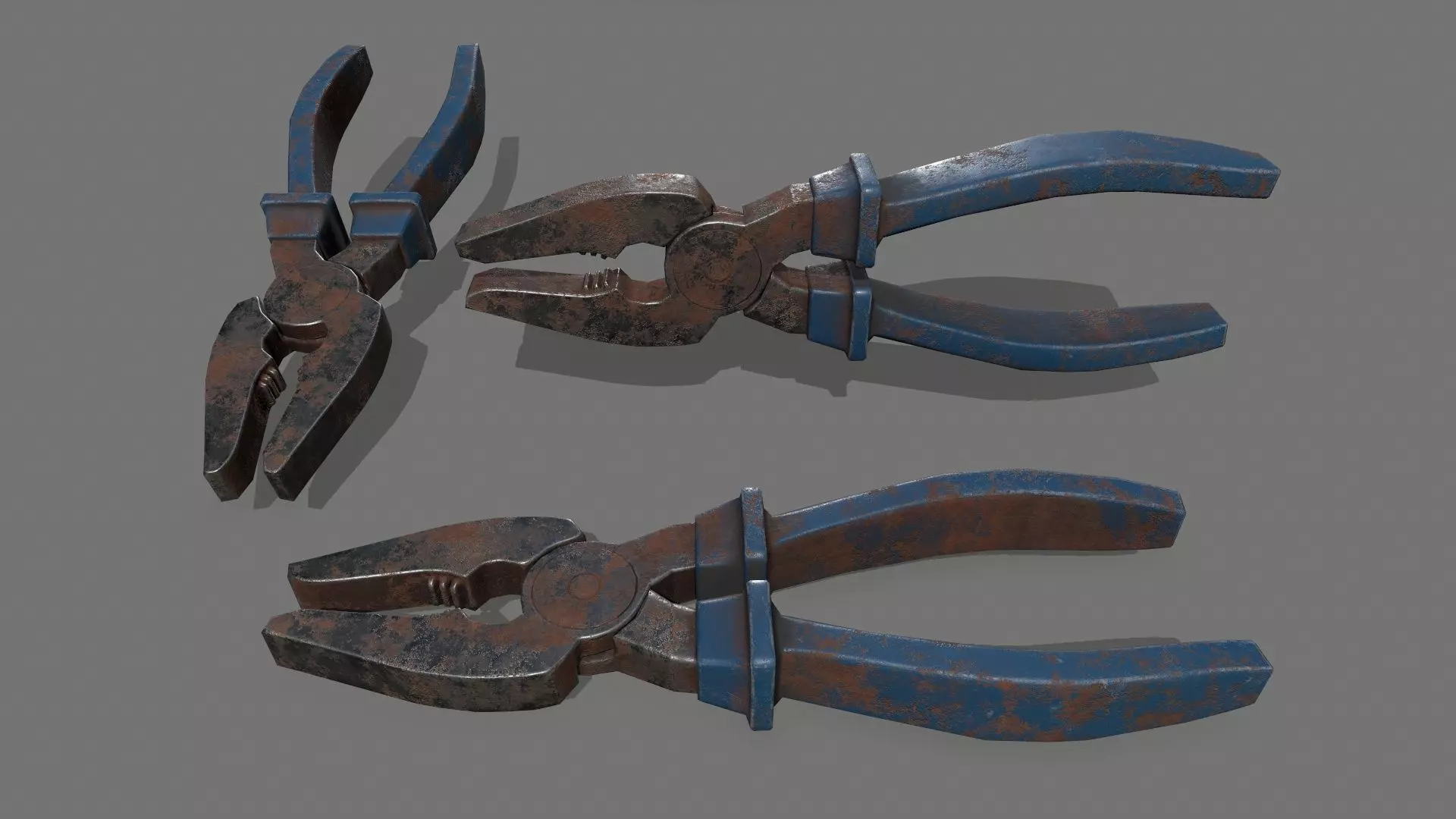 nippers pliers Low-poly 3D model_0