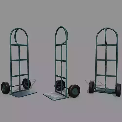 Trolley hand truck with wheels
