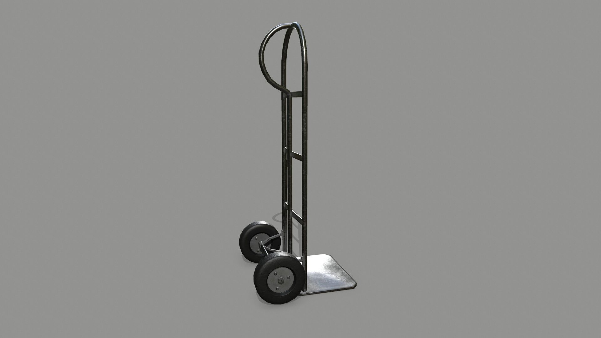 Trolley hand truck Low-poly 3D model_6