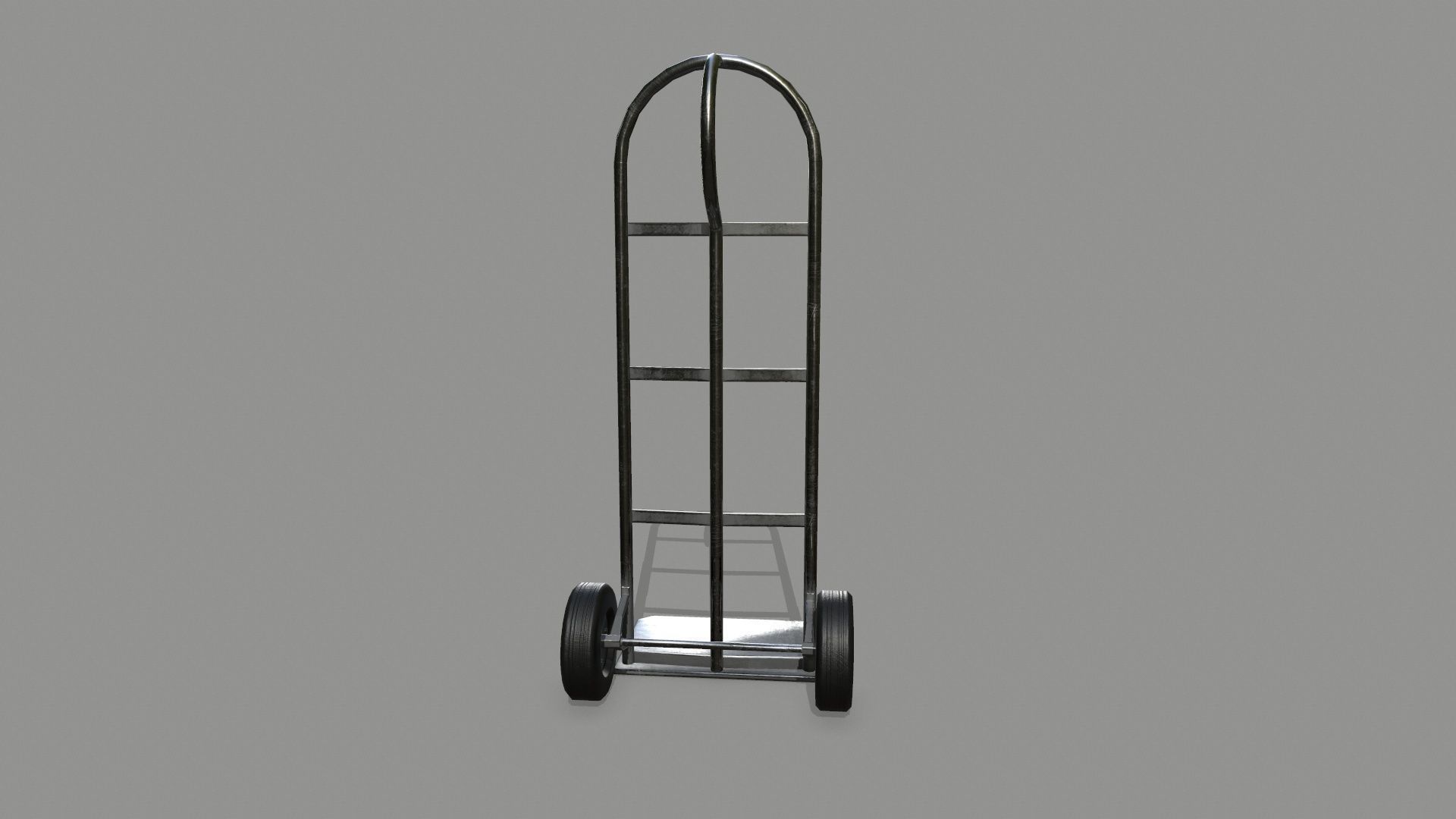 Trolley hand truck Low-poly 3D model_7